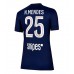 Paris Saint-Germain Nuno Mendes #25 Hjemmedrakt Dame 2025-26 Korte ermer